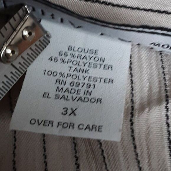 Gloria Lance Womens Button Down Top Blouse Shirt 3X - Picture 6 of 12